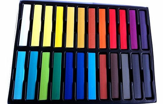 TRUYOO 24 Colors Temporary Color Non-toxic Hair Chalk Dye Hair Salon Pastel Kit