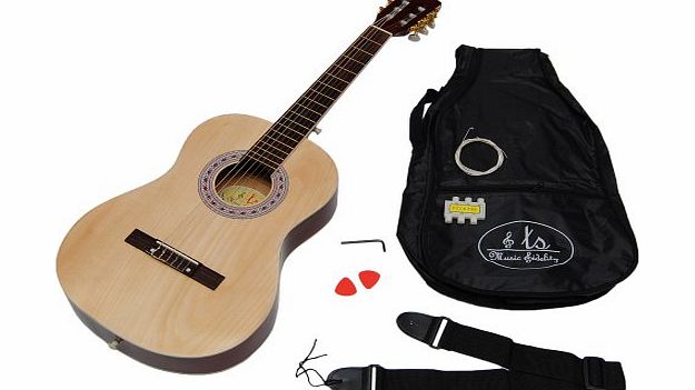ts-ideen  3/4 Size Childrens Guitar Acoustic / Classic / Concert for 8 -12 Years New with Accessories