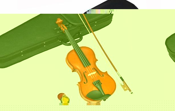 ts-ideen  Childrens Violin 1/8-Sized for Ages 4 - 6 Years in Set with Shaped Case, Rosin and Horsehair Bow (Maple)
