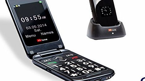 Venus 2 (TT31) Pay as you go - Big Button Flip Mobile Phone - Bluetooth, Camera, Dual Screen, SOS Button (O2 with 10 Credit)