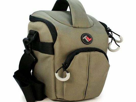 Tuff-Luv Expo-1 Water-Resistant Outdoor Adventure Camera Bag in (Large) - Khaki - (Canon EOS EOS M, 100, 1200D, 100D, 700D, 60D, 70D, 7D, 6D, G16, G15, G1 X Mark II, S200, / 350D / 400D / 40D / 30D / 5D / 1000