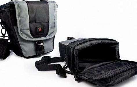 Tuff-Luv ZipNGo holster / telescopic style / Top-loader case for digital SLR camera in size: 1 / colour: Grey / compatible with (Pentax X70 / K-5)