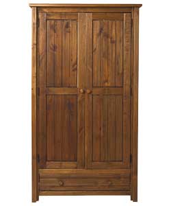Tulum 2 Door 1 Drawer Wardrobe - Dark