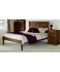 Tulum Dark Double Bed with Firm Mattress