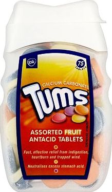 Tums, 2041[^]10008417 Assorted Fruit Antacid Tablets - 75 Tablets