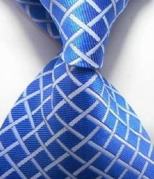 Turboxrossing New blue Silk Classic Woven Man Tie Necktie 0027
