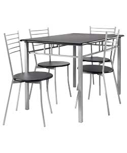 Turin Black Dining Table and 4 Chairs