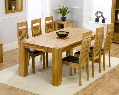 Oak Dining Table - 200cm and 6 Napoli