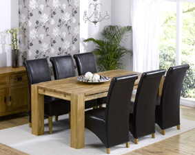 Oak Dining Table - 200cm and 6 Palermo