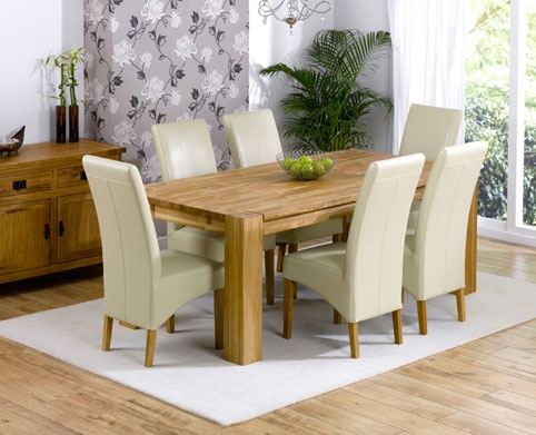 Turin Oak Dining Table - 200cm and 6 Rochelle