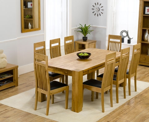 Oak Dining Table - 200cm and 8 Napoli