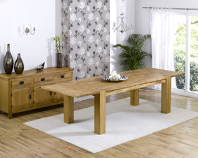turin Oak Dining Table with Extensions - 200-300cm