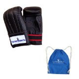 Turner Sports Leather Punch Bag mitt gloves kick Boxing mitts glove Bag gloves Exercise Equipment Black Extra Large