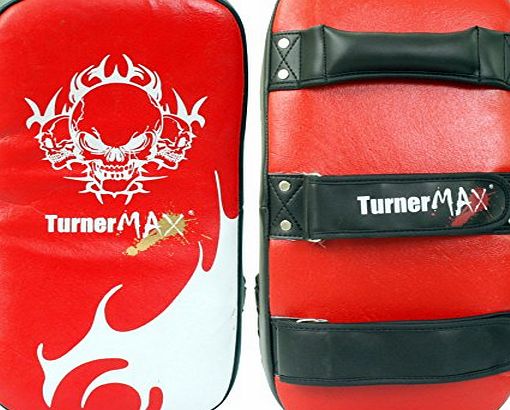 Turner Sports Leather Thai pad kickboxing punch pads martial training Red Black