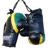 Turner Sports Mini Punch Boxing Gloves Miniature Novelties Key Chain Jamaica Flagged