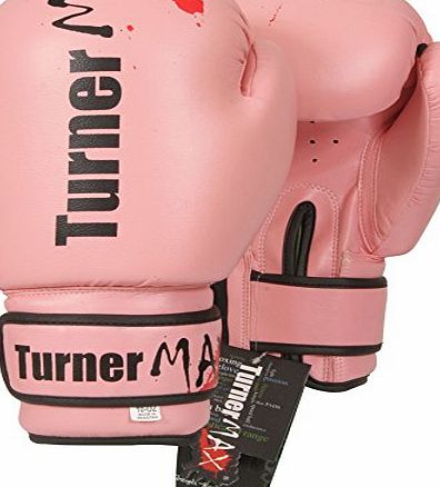 Turner Sports PU Kick Boxing Gloves Professional Martial Arts Sparring bag Gloves Pink 10oz