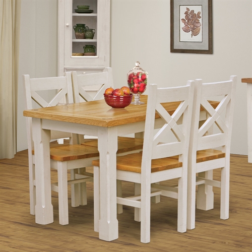 Tuscany Painted 120cm-180cm Dining Set with 4