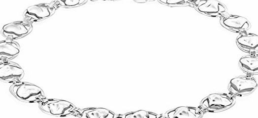 Tuscany Silver Heart and Oval Link Bracelet 19cm/7.5``