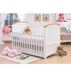 Tuti bambini Barcelona DropSide Cot Bed In Beech White
