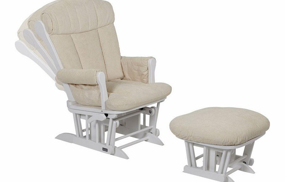 Rose Glider Chair  Stool White