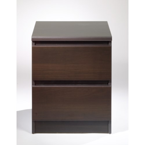 Naia 2 Drawer Bedside Table In Coffee