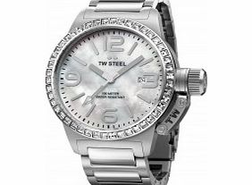 TW Steel Canteen Crystals Silver Bracelet Watch