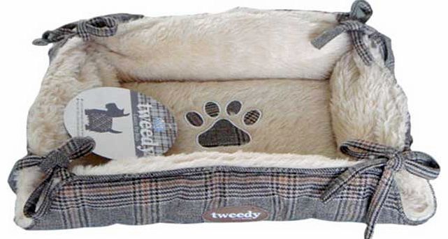 Tweedy Luxury Tie Dog Bed - Small