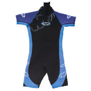 TWF Wetsuit Shortie Kids age 11/12 Bright blue