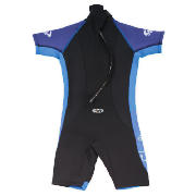 TWF Wetsuit Shortie Kids age 12/13 Bright blue