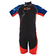 TWF Wetsuit Shortie Kids age 7/8 Red