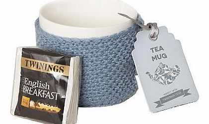 Tea Mug With Knitted Cover Gift Set