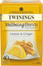 Twinings Wellbeing Blends Infusions Lemon and Ginger Tea Bags (40)