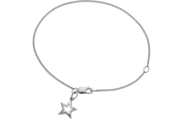 Twinkling Diamonds Sterling Silver Star Bracelet