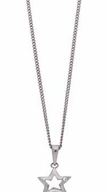 Twinkling Diamonds Sterling Silver Star Pendant