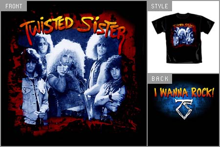 Twisted Sister (I Wanna Rock) T-Shirt cid_7614TSBP