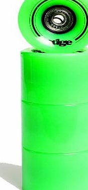 Two Bare Feet 59mm Retro Cruiser Skateboard Wheels Set of 4 (Green with Bearings)