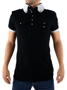 Two Stoned Black Deeper Polo Shirt