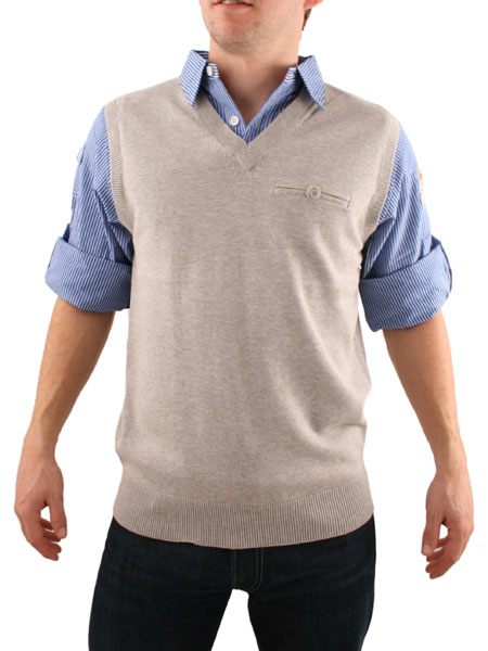 Grey Marl Insert Tank Top