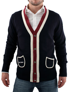 Two Stoned Navy Continental College Cardigan