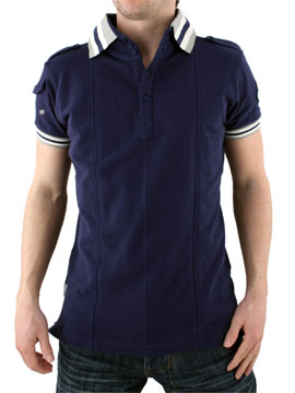 Two Stoned Navy Gangster Polo Shirt