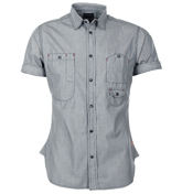 Two Stoned Papas Ink Blue Stripe Shirt