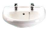Twyford Advent Washbasin 57cm 2 Taphole