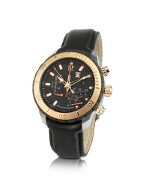 TX Technoluxury Linear Chrono Rose Gold Plated Dual-time Watch