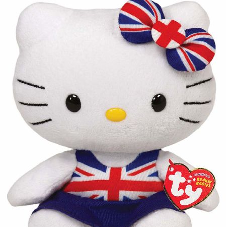 TY Hello Kitty Union Jack With Dress Beanie Babies