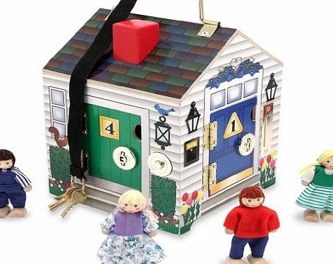 TY-P2C M amp; D Deluxe Wooden Doorbell House With Four Adorable Play People - Great Quality amp; Value!