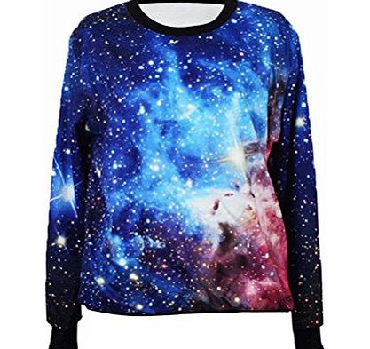 New 2014 3D Print Sweatshirts Space Print pullovers for Girl Lady Women (Galaxy-4)