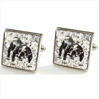Tyler and Tyler Glitter Barry Bulldog Cufflinks by
