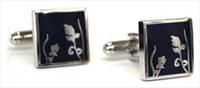 Tyler and Tyler Navy Spring Cufflinks by