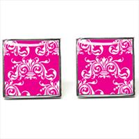 Tyler and Tyler Pink Clarence Cufflinks by