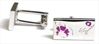 Tyler and Tyler Purple Rose Cufflinks by